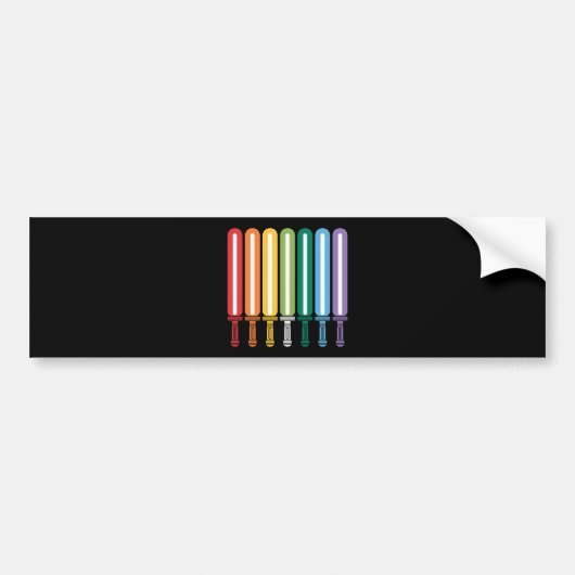LGBT フラッグ ゲイ プライド バンパーステッカー (正面)