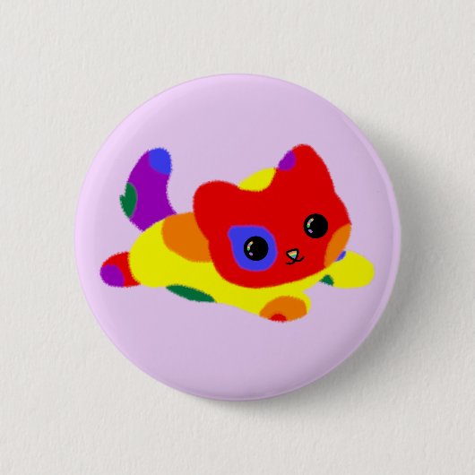LGBT+プライドのCatボタン 缶バッジ (正面)