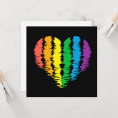LGBT+プライドハート虹。 カード (正面/裏面インサイチュ)