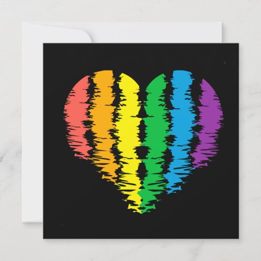 LGBT+プライドハート虹。 カード (正面)