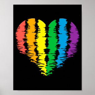 LGBT+プライドハート虹。 ポスター
