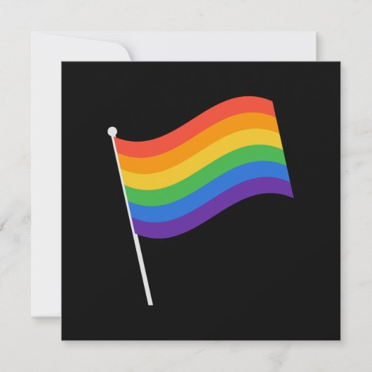 LGBT+プライドレインボー国旗 カード (正面)