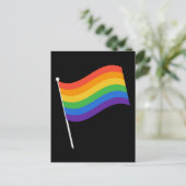 LGBT+プライドレインボー国旗 ポストカード (スタンド正面)