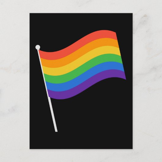 LGBT+プライドレインボー国旗 ポストカード (正面)