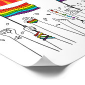 LGBT+プライド同性愛者-ゲイラブプライド。 ポスター (角)