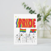 LGBT+プライド同性愛者-ゲイラブプライド。 ポストカード (スタンド正面)