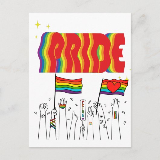 LGBT+プライド同性愛者-ゲイラブプライド。 ポストカード (正面)