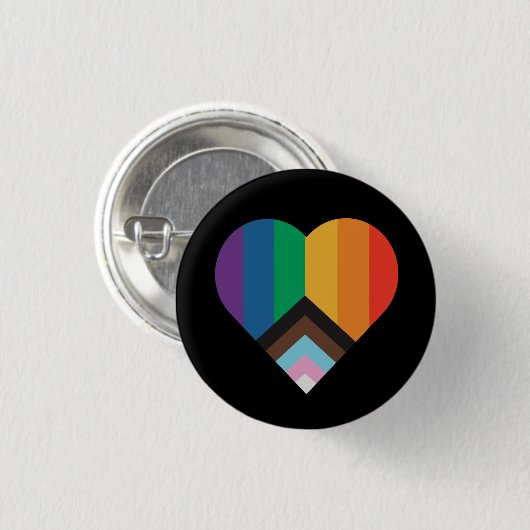 LGBT+プライド愛。レインボーフラッグボタン 缶バッジ (正面&裏面)