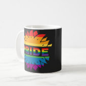 LGBT+プライド愛。レインボーフラワー コーヒーマグカップ (正面左)