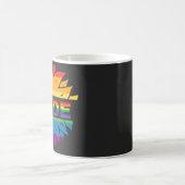 LGBT+プライド愛。レインボーフラワー コーヒーマグカップ (中央)