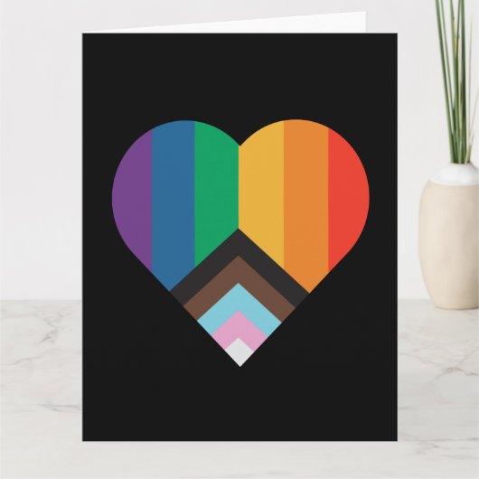 LGBT+プライド愛。レインボー国旗 カード (正面)