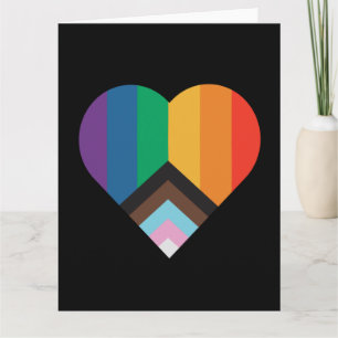 LGBT+プライド愛。レインボー国旗 カード