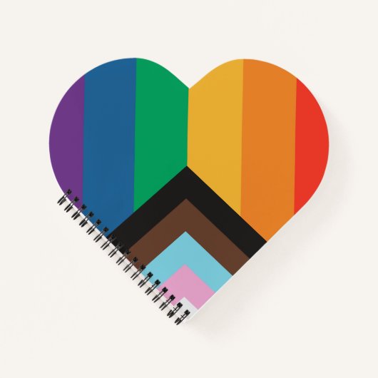 LGBT+プライド愛。レインボー国旗 ノートブック (正面)