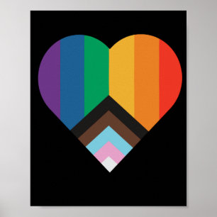LGBT+プライド愛。レインボー国旗 ポスター