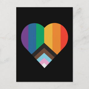 LGBT+プライド愛。レインボー国旗 ポストカード