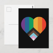 LGBT+プライド愛。レインボー国旗 ポストカード (正面/裏面)