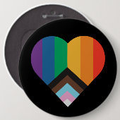 LGBT+プライド愛。レインボー国旗 缶バッジ (正面&裏面)