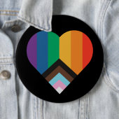 LGBT+プライド愛。レインボー国旗 缶バッジ (インサイチュ)