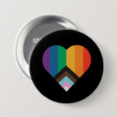 LGBT+プライド愛。レインボー国旗 缶バッジ (正面&裏面)