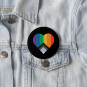 LGBT+プライド愛。レインボー国旗 缶バッジ (インサイチュ)