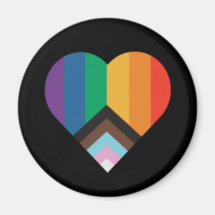 LGBT+プライド愛。虹のフラグ ボタン マグネット