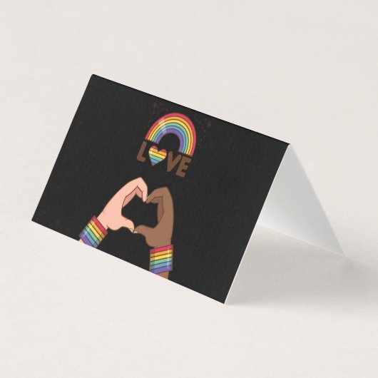 LGBT+プライド虹を愛しなさい。ハートカード (正面)