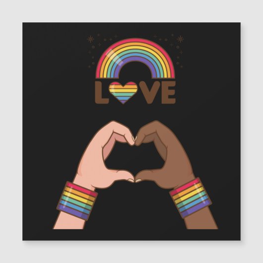 LGBT+プライド虹を愛しなさい。ハート (正面)