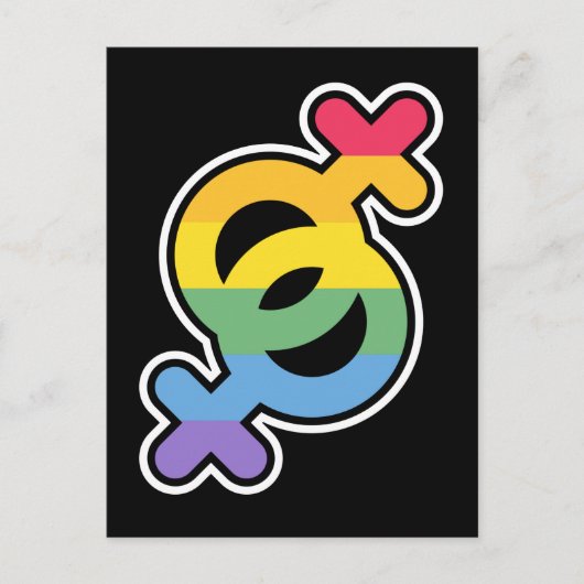 LGBT+プライド虹。ポスター ポストカード (正面)