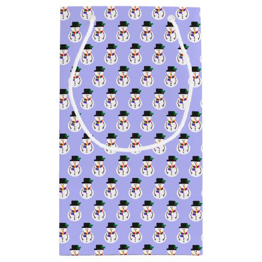 LGBT+プライド雪だるまパターン抱き枕 スモールペーパーバッグ (裏面)