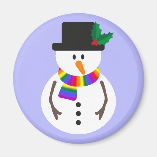 LGBT+プライド雪だるま磁石 マグネット (正面)