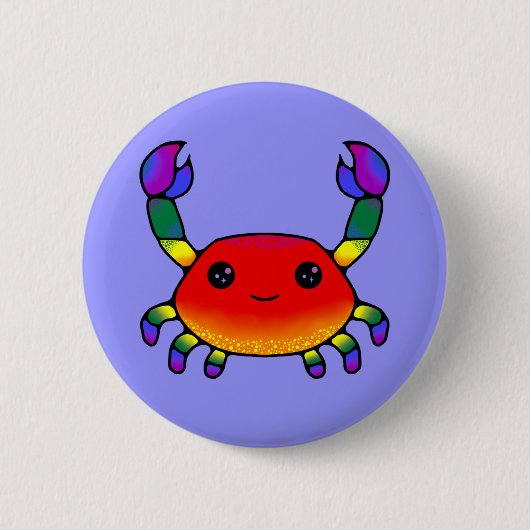LGBT+ プライド カニ ボタン 缶バッジ (正面)