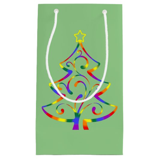 LGBT+ プライド クリスマスツリー ギフトバッグ (正面)