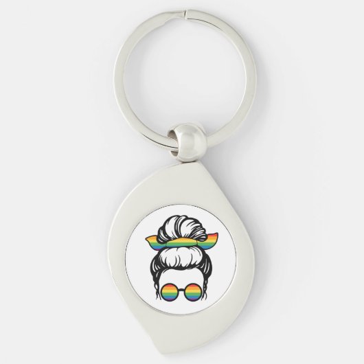 LGBT-プライド。ゲイラブKeychain キーホルダー (正面)