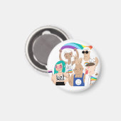 LGBT+プライド。ゲイ愛。レインボー国旗。 マグネット (正面/裏面)