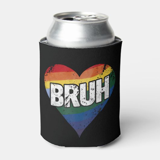 LGBT プライド ブルーメン おもしろいジョーク ギャグ 兄弟 缶クーラー (缶正面)