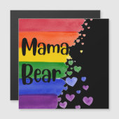 LGBT+プライド。ママ熊。虹の愛。 (正面/裏面)