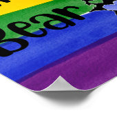 LGBT+プライド。ママ熊。虹の愛。 ポスター (角)