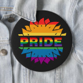 LGBT+プライド ラブ 虹の花 ボタンマグネット 缶バッジ (インサイチュ)