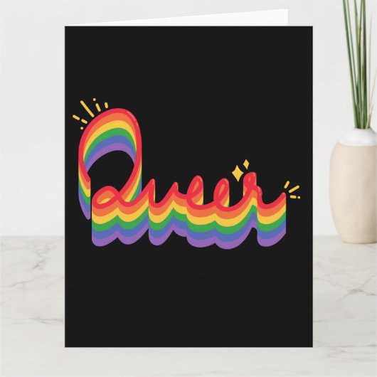 LGBT+プライド。同性愛者愛。 カード (正面)