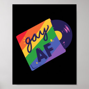 LGBT+プライド.同性愛者,ゲイ愛。ゲイAF ポスター