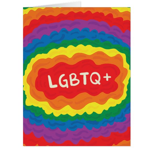 LGBT+プライド。同性愛者、レインボーカラー。カード (正面)