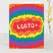 LGBT+プライド。同性愛者、レインボーカラー。 カード (黄色い花)