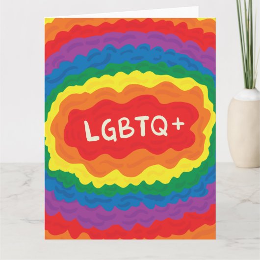 LGBT+プライド。同性愛者、レインボーカラー。 カード (正面)