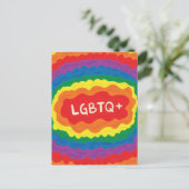LGBT+プライド。同性愛者、レインボーカラー。 ポストカード (スタンド正面)