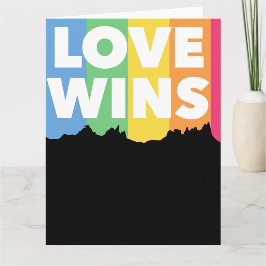 LGBT+プライド。愛が勝つ。同性愛者。 カード (正面)