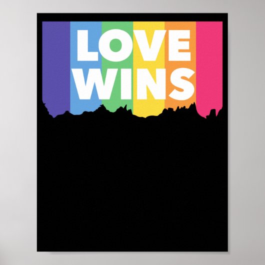 LGBT+プライド。愛が勝つ。同性愛者。 ポスター (正面)