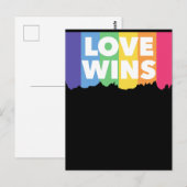 LGBT+プライド。愛が勝つ。同性愛者。 ポストカード (正面/裏面)