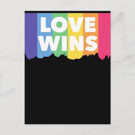 LGBT+プライド。愛が勝つ。同性愛者。 ポストカード (正面)