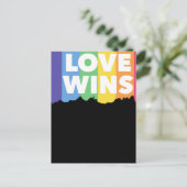 LGBT+プライド。愛が勝つ。同性愛者。 ポストカード (スタンド正面)