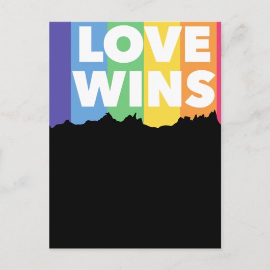 LGBT+プライド。愛が勝つ。同性愛者。 ポストカード (正面)
